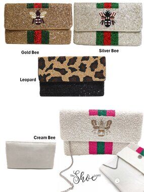 Beaded Courture Clutch - LARGE 10"